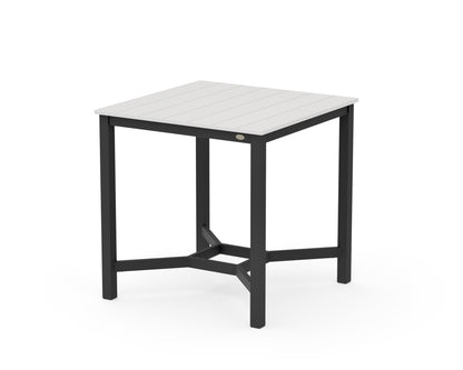 POLYWOOD Main Street 36 x 36 Counter Table in Black / Vintage White