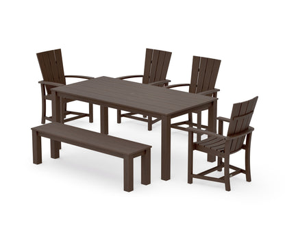 POLYWOOD Quattro 6-Piece Parsons Dining Set with Bench in Kona