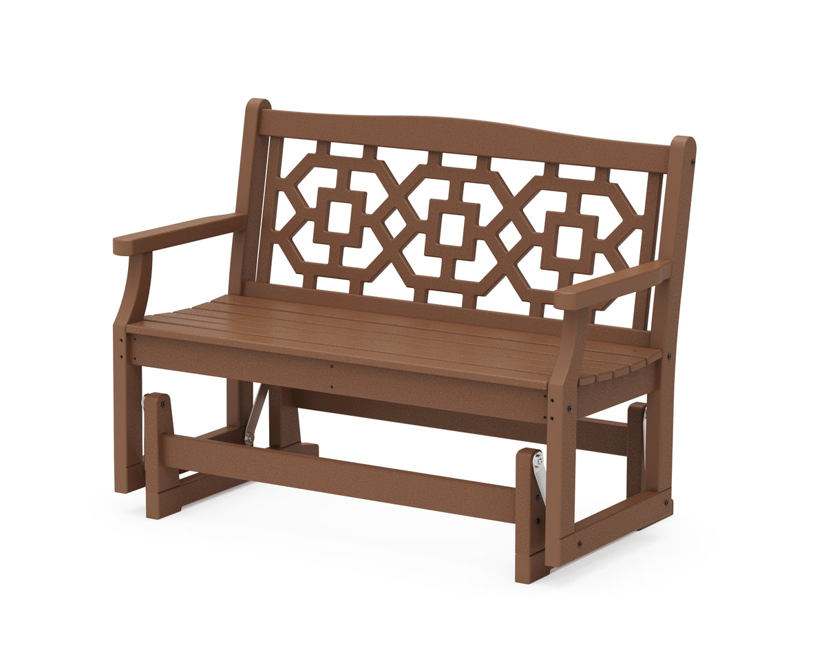 POLYWOOD Chinoiserie 48" Glider in Teak