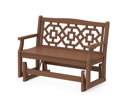 POLYWOOD Chinoiserie 48" Glider in Teak