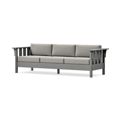 POLYWOOD Acadia Deep Seating Sofa in Slate Grey / Weathered Tweed