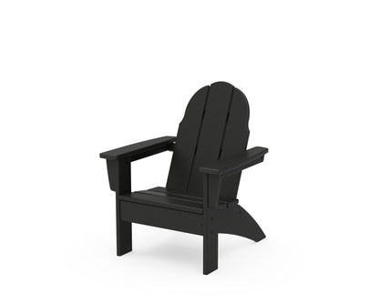 POLYWOOD Kids Vineyard Adirondack Chair in Black