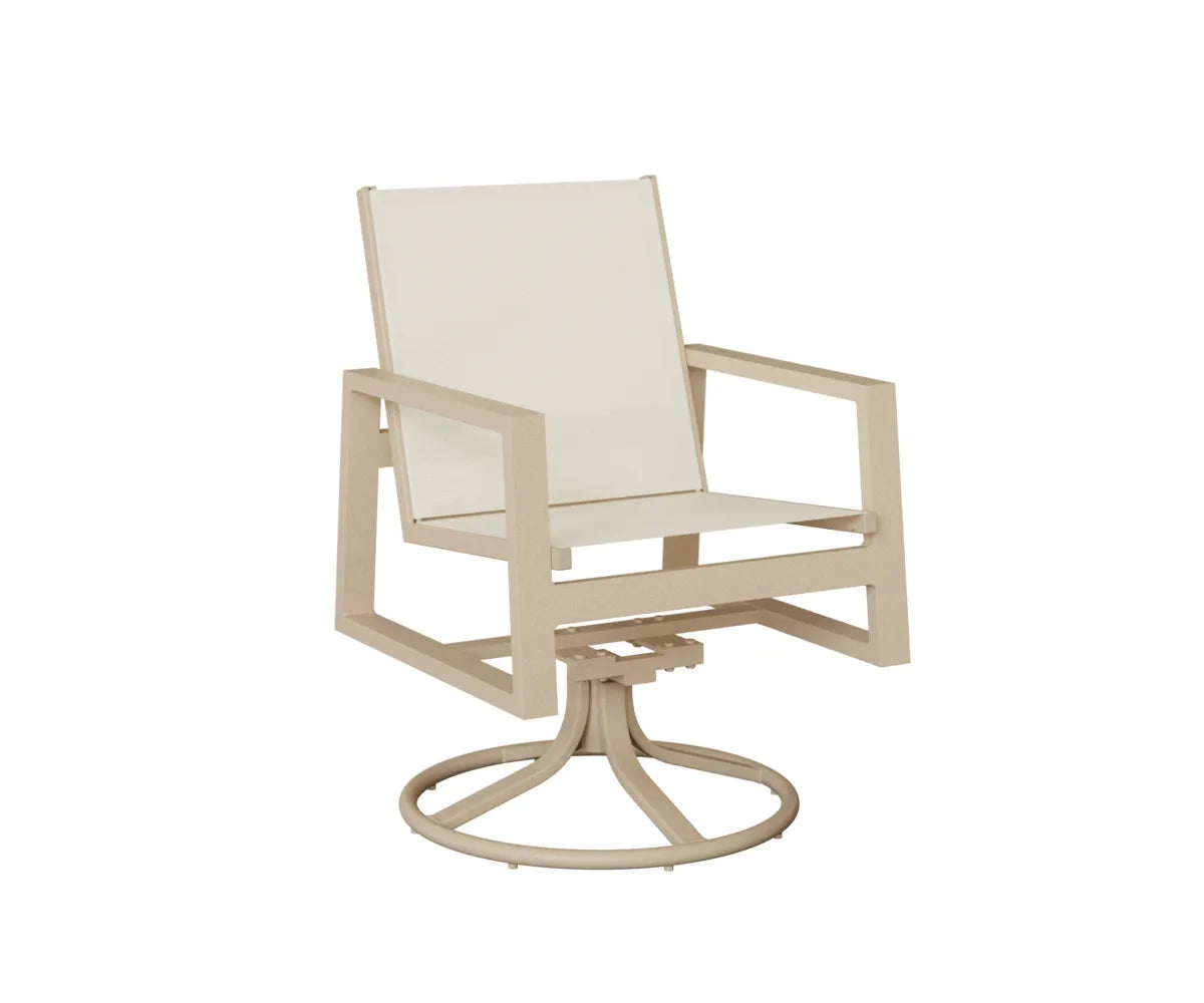 Berlin Gardens Vida Sling Swivel Rocker Dining Chair in Luna Multi