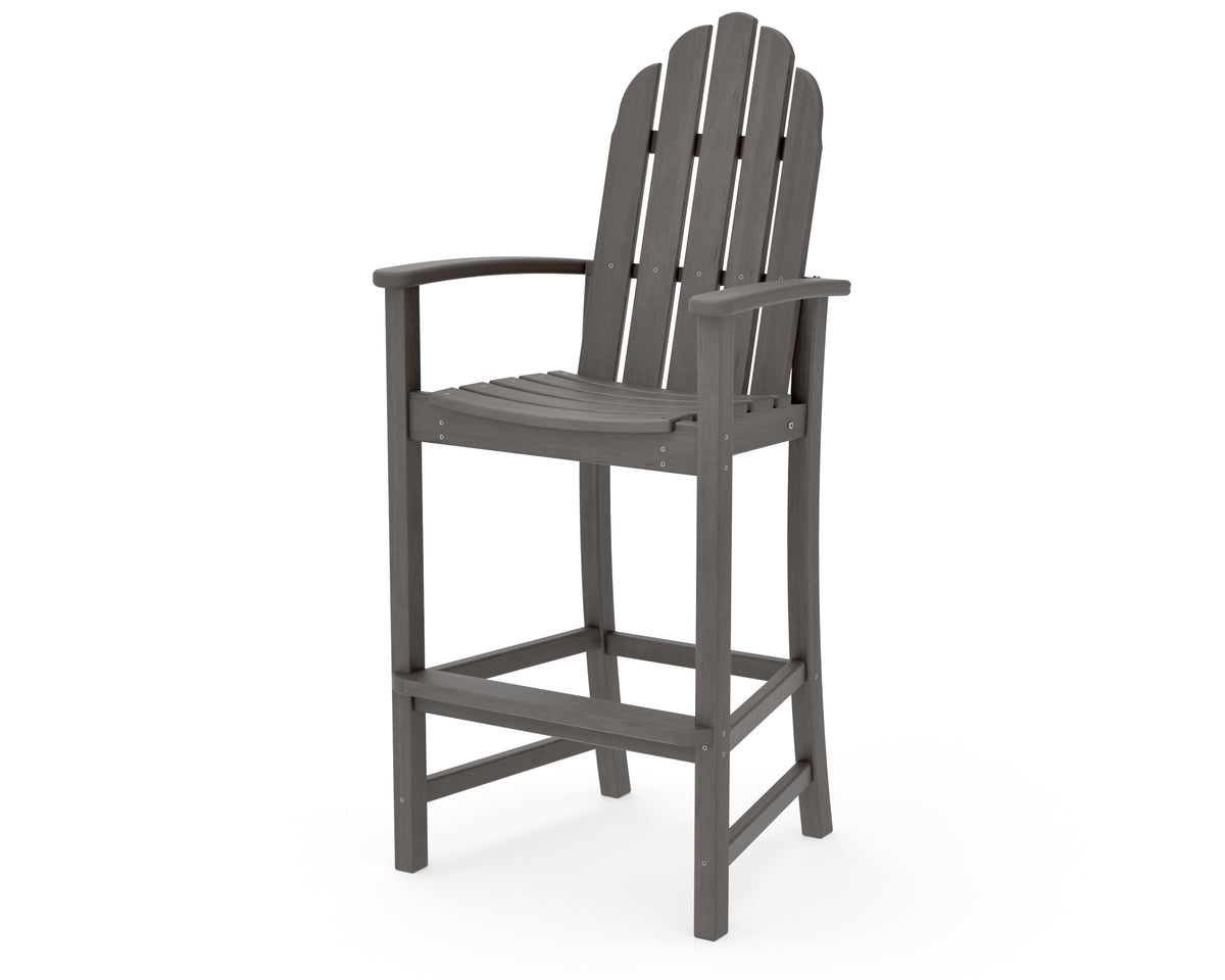 POLYWOOD Classic Adirondack Bar Chair in Driftwood