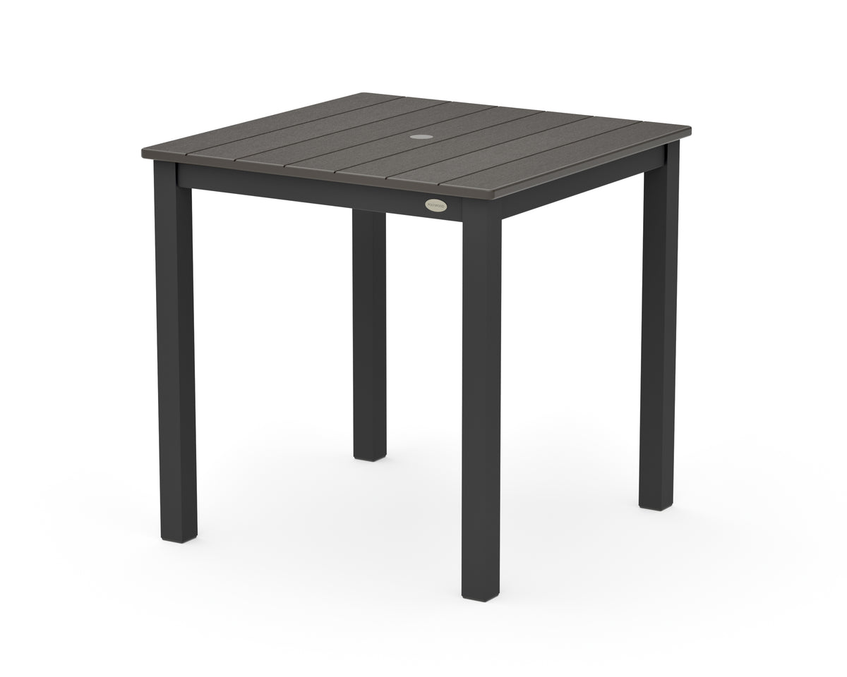 POLYWOOD Main Street 30 x 30 Dining Table in Black / Vintage Coffee
