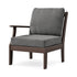 POLYWOOD Braxton Modular Left Arm Chair in Mahogany / Ash Charcoal