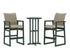 POLYWOOD EDGE Woven 3-Piece Farmhouse Bar Set in Green / Dune Grass