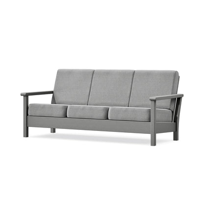 POLYWOOD Harbour Deep Seating Sofa in Slate Grey / Grey Mist