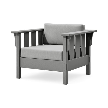 POLYWOOD Acadia Deep Seating Chair in Slate Grey / Granite