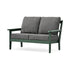 POLYWOOD Cottage Deep Seating Loveseat in Green / Ash Charcoal