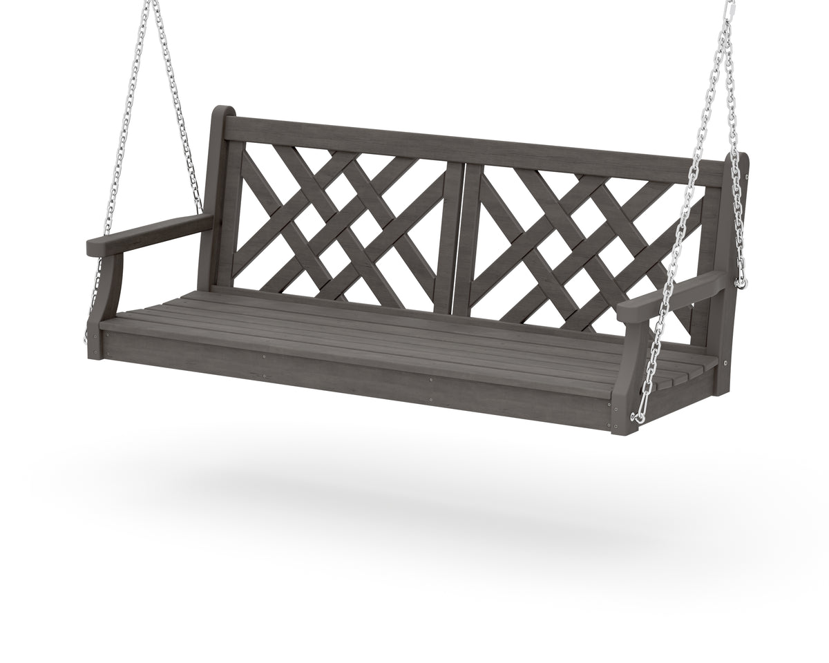 POLYWOOD Wovendale 60" Swing in Driftwood