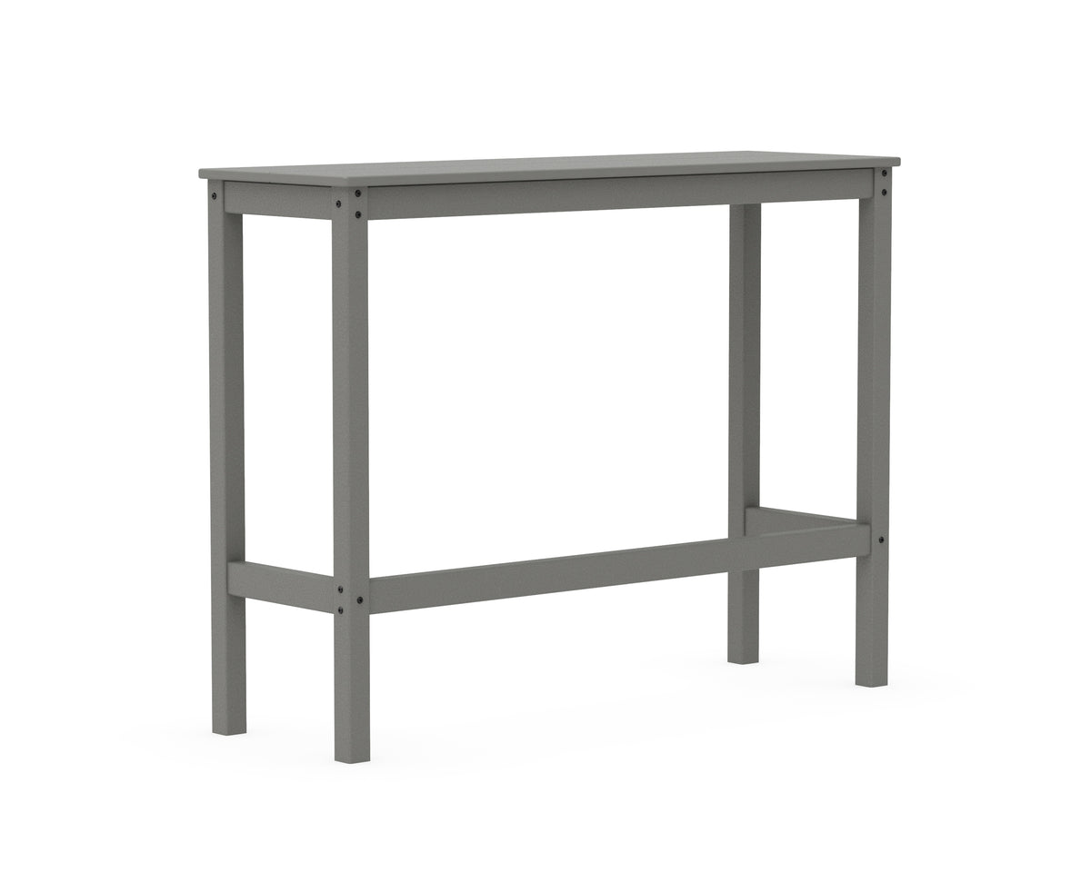 Additional angle of the POLYWOOD Studio Balcony Bar Table in Slate Grey