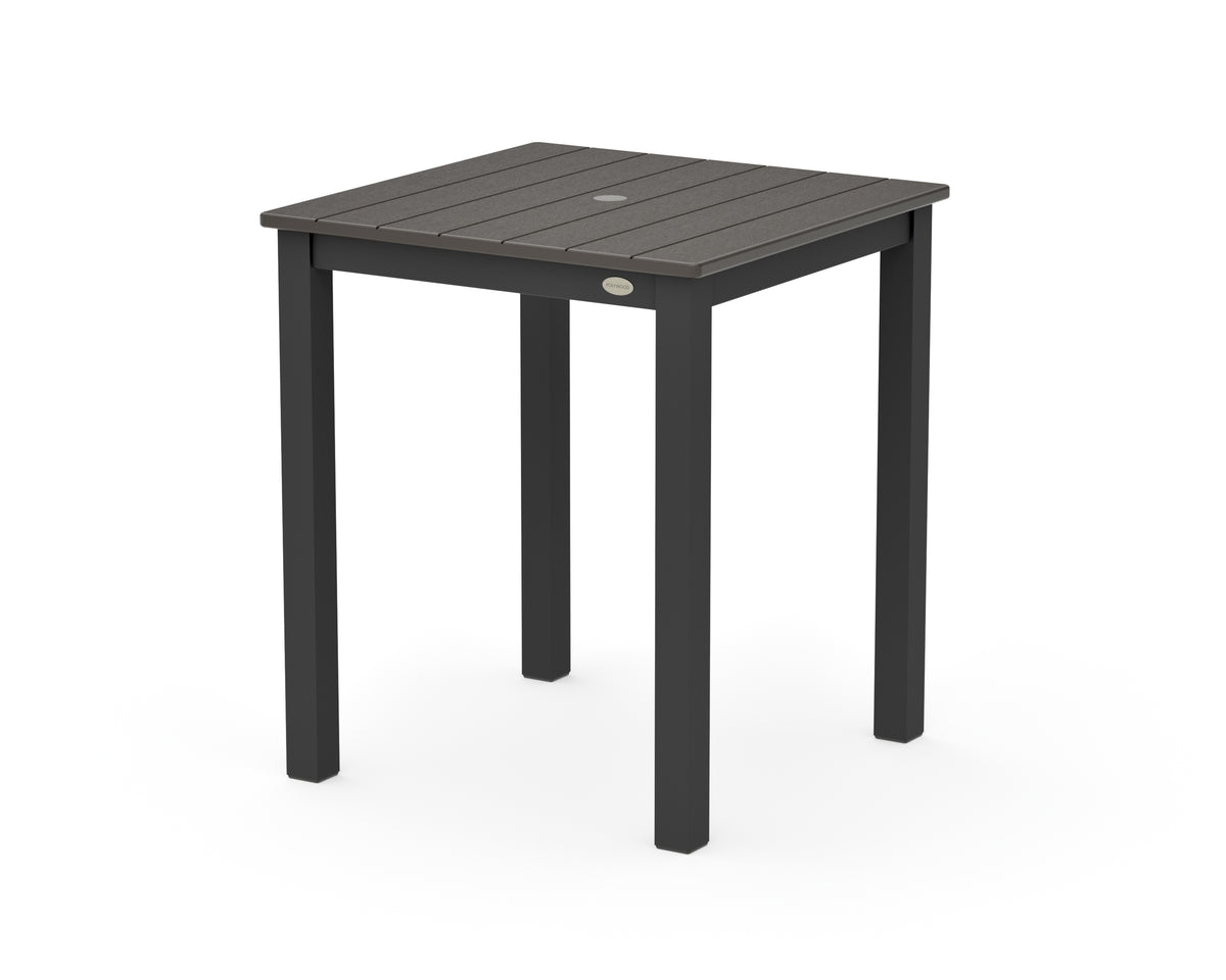 POLYWOOD Main Street 26 x 26 Dining Table in Black / Vintage Coffee