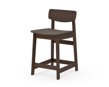 POLYWOOD Modern Studio Urban Lowback Counter Chair in Kona