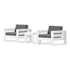 POLYWOOD PW Designer Series Latitude 3-Piece Lounge Chair Set in Vintage White / Ash Charcoal