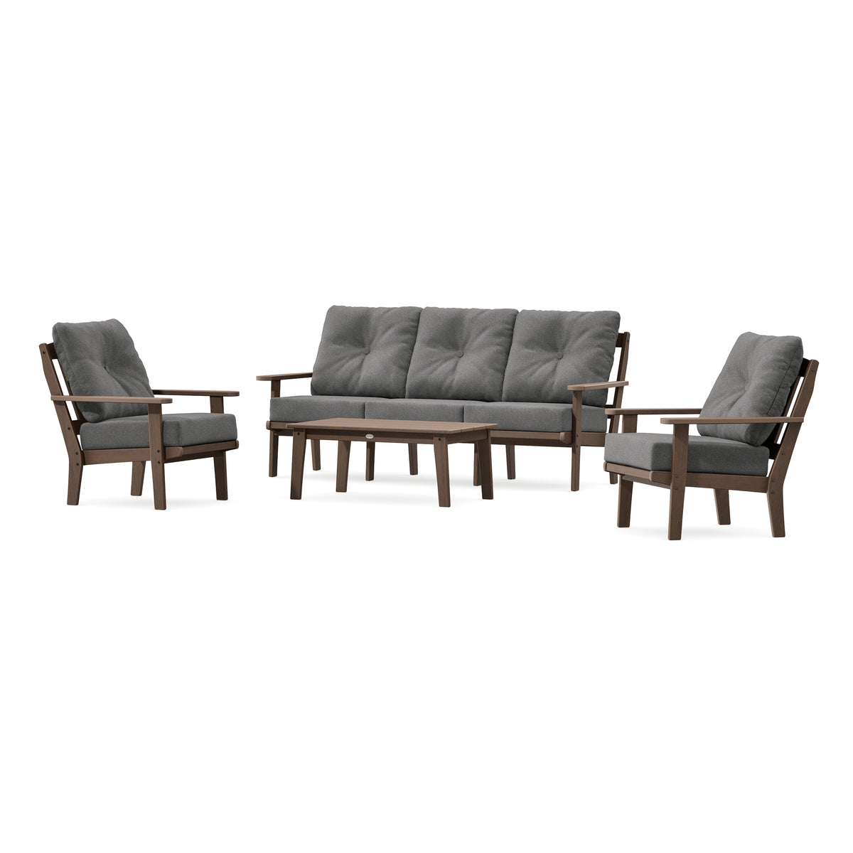 POLYWOOD Mission 4-Piece Deep Seating Set with Sofa in Kona