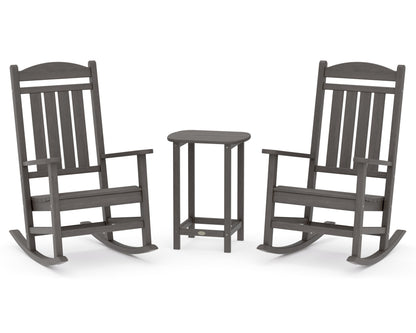 POLYWOOD Presidential Rocker 3-Piece Set in Driftwood