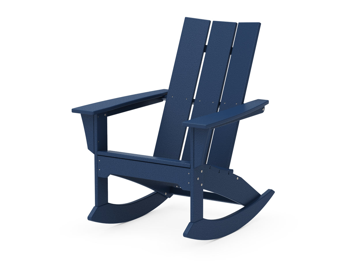 POLYWOOD Modern Adirondack Rocker in Navy