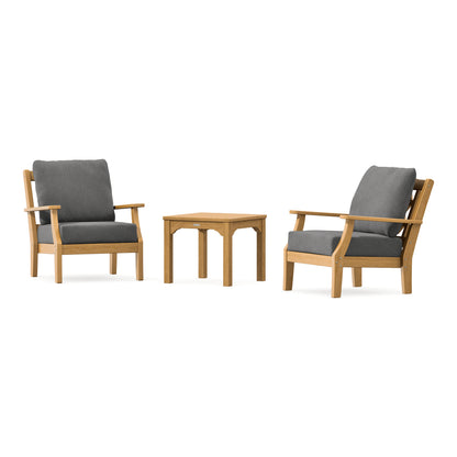 POLYWOOD Chinoiserie 3-Piece Deep Seating Set in Natural