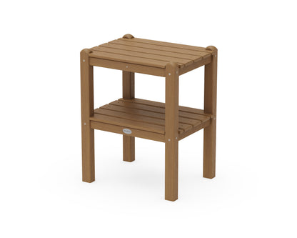POLYWOOD Two Shelf Side Table in Natural