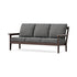 POLYWOOD Cottage Deep Seating Sofa in Mahogany / Ash Charcoal