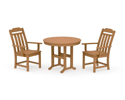 POLYWOOD Cottage 3-Piece Farmhouse Dining Set in Natural
