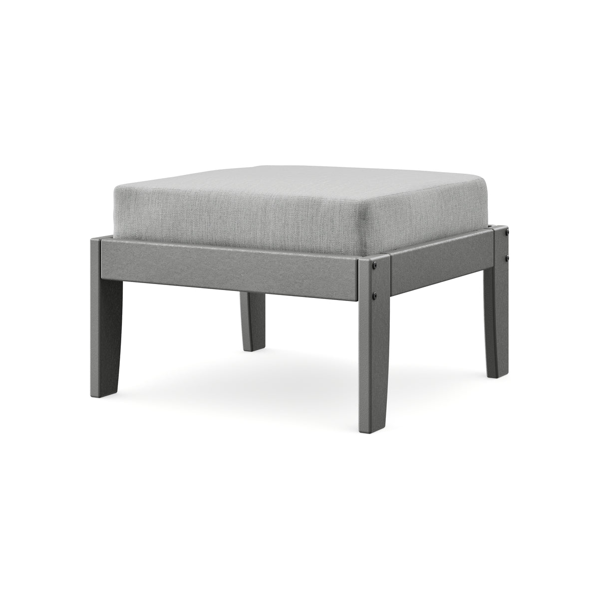 POLYWOOD Modular Ottoman - Classic in Slate Grey / Granite