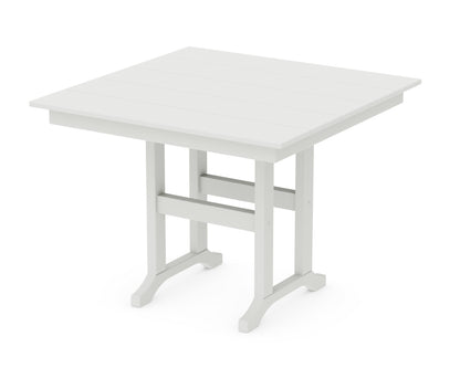 POLYWOOD Farmhouse 37" Dining Table in Vintage White