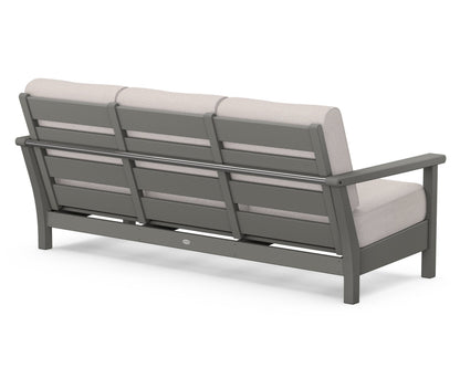 POLYWOOD Harbour Deep Seating Sofa in Slate Grey