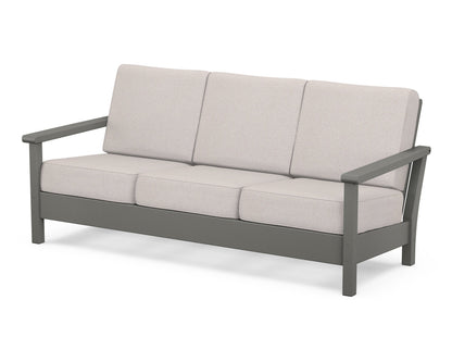 POLYWOOD Harbour Deep Seating Sofa in Slate Grey