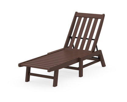 POLYWOOD Vineyard Chaise in Mahogany
