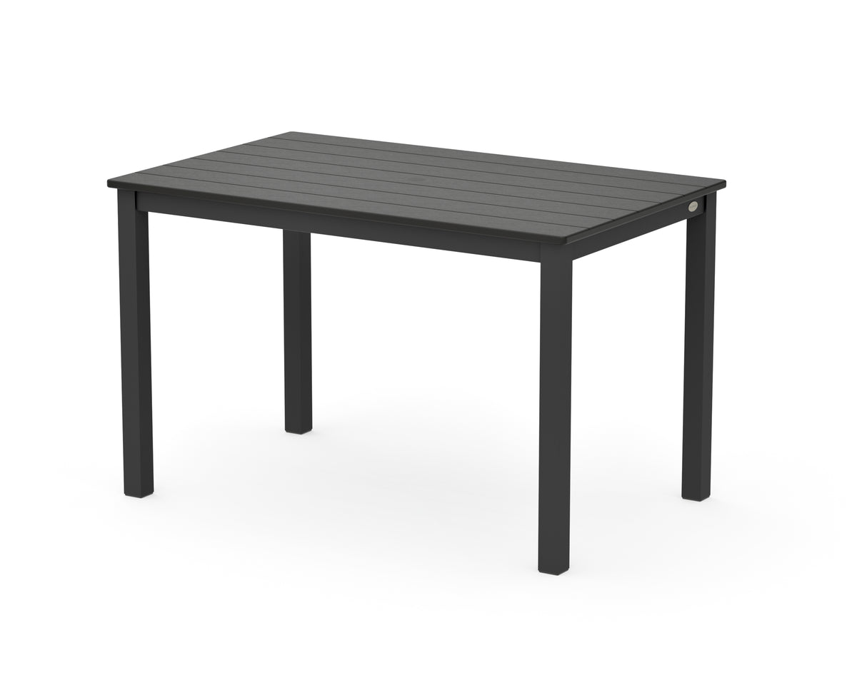 POLYWOOD Main Street 30 x 48 Dining Table in Black / Black