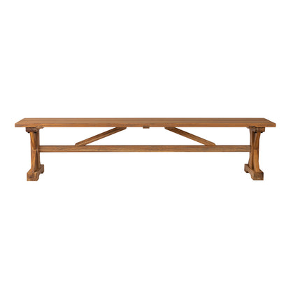 Lloyd Flanders Teak 79" Dining Bench, lifestyle photo 2