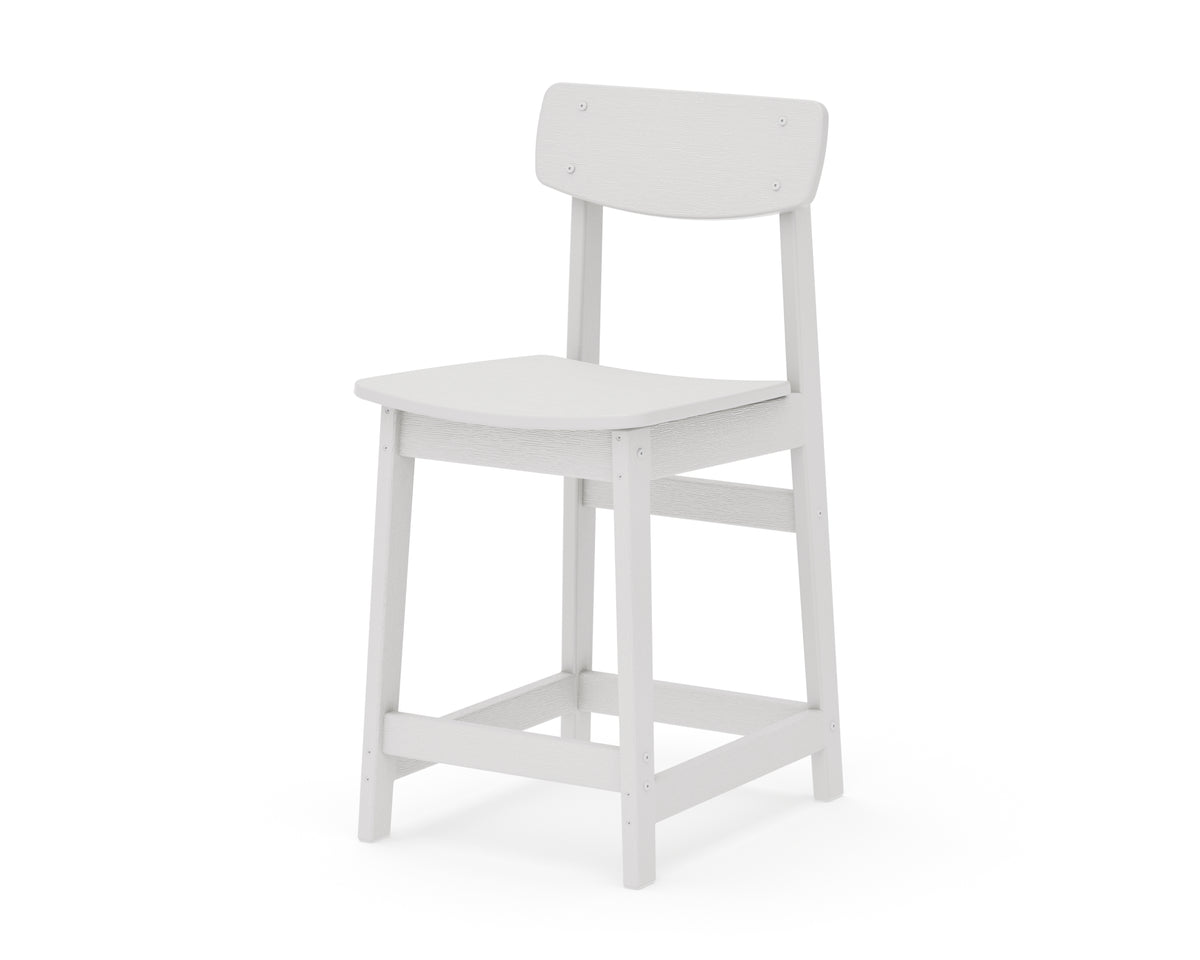 POLYWOOD Modern Studio Urban Counter Chair in Vintage White