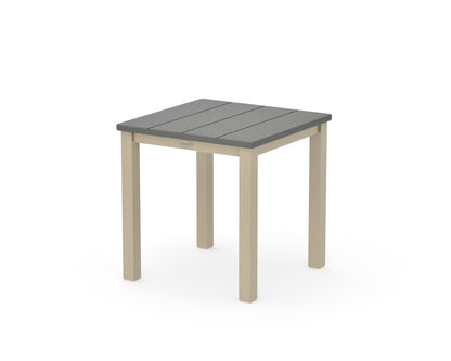 POLYWOOD Main Street 18" Side Table in Sand / Slate Grey