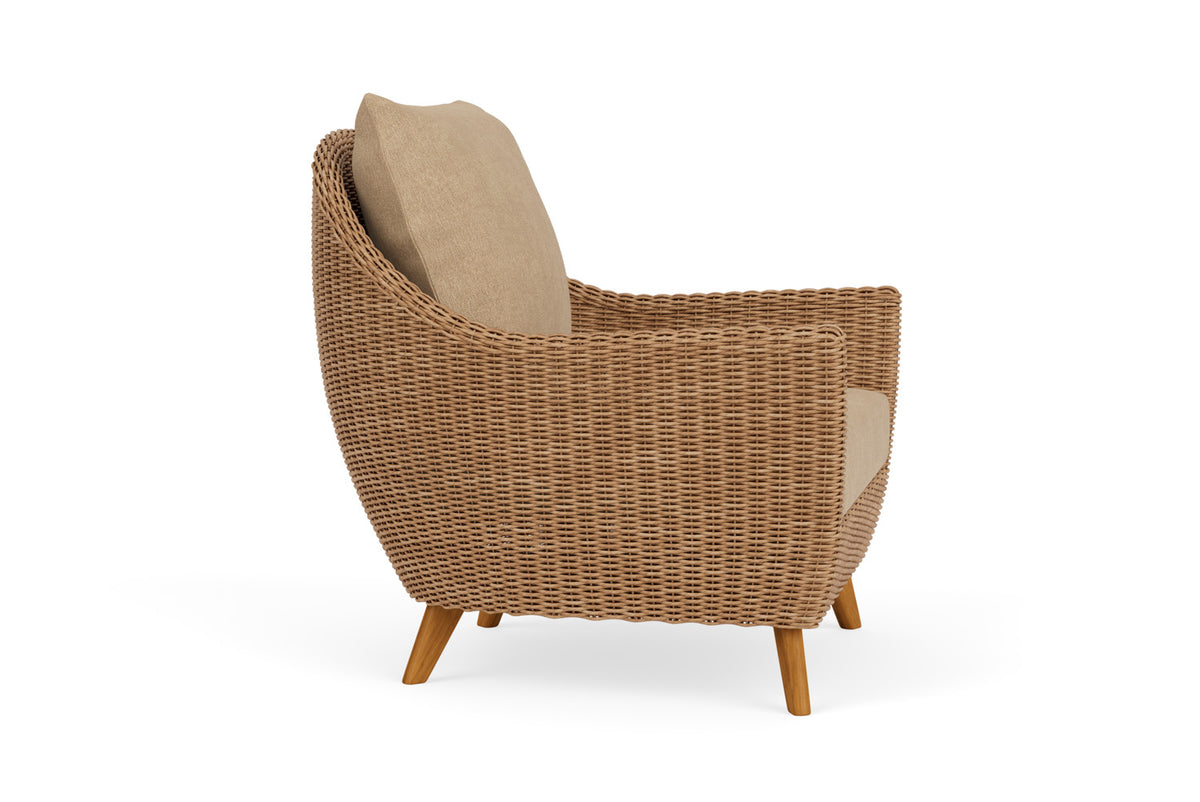 Lloyd Flanders Tobago Lounge Chair with Hayden Sand fabric, view 4