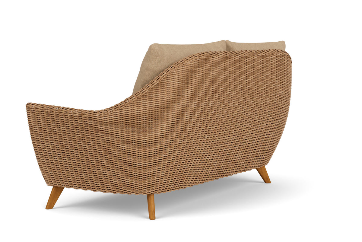 Lloyd Flanders Tobago Loveseat with Hayden Sand fabric, view 8
