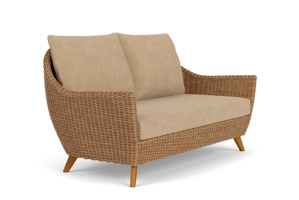 Lloyd Flanders Tobago Loveseat with Hayden Sand fabric, view 3