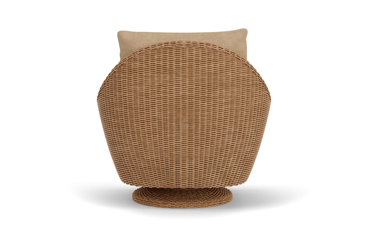 Lloyd Flanders Tobago Swivel Rocker Lounge Chair with Hayden Sand fabric, view 7