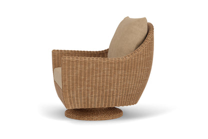 Lloyd Flanders Tobago Swivel Rocker Lounge Chair with Hayden Sand fabric, view 9