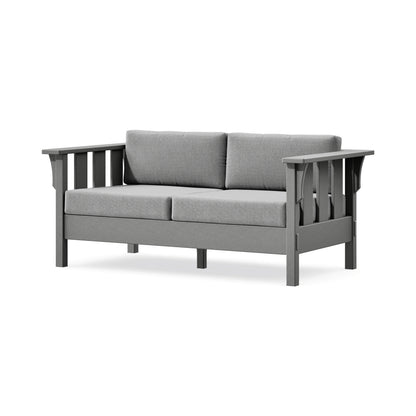 POLYWOOD Acadia Deep Seating Loveseat in Slate Grey / Grey Mist