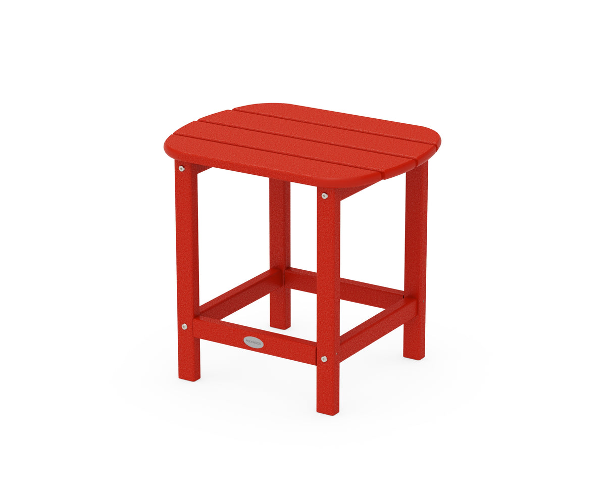 POLYWOOD South Beach 18" Side Table in Sunset Red