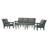 POLYWOOD Chippendale 4-Piece Deep Seating Set with Sofa in Green