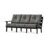 POLYWOOD Lakeside Deep Seating Sofa in Black / Ash Charcoal