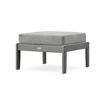 POLYWOOD Cottage Deep Seating Ottoman in Slate Grey / Grey Mist