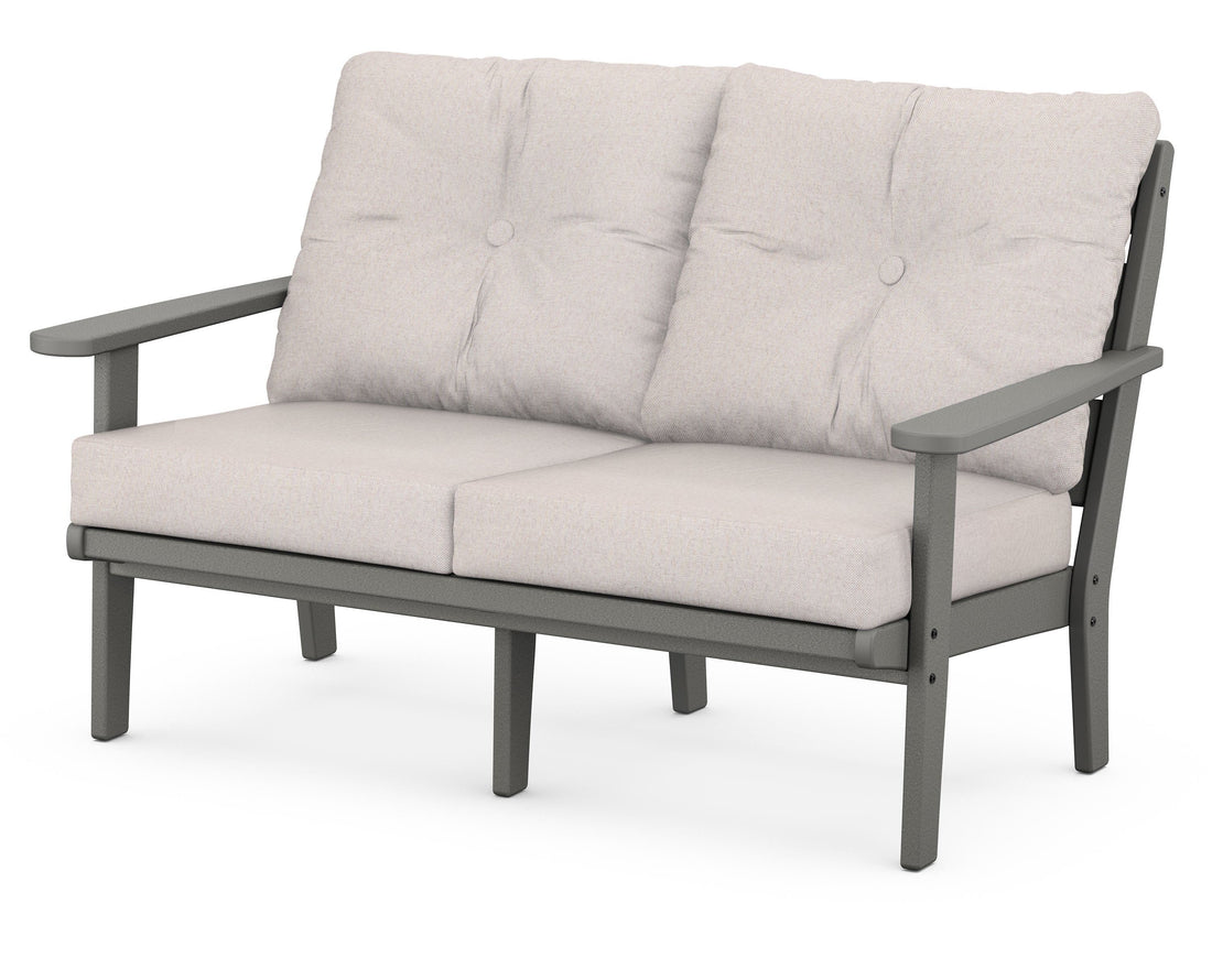 POLYWOOD Lakeside Deep Seating Loveseat in Slate Grey