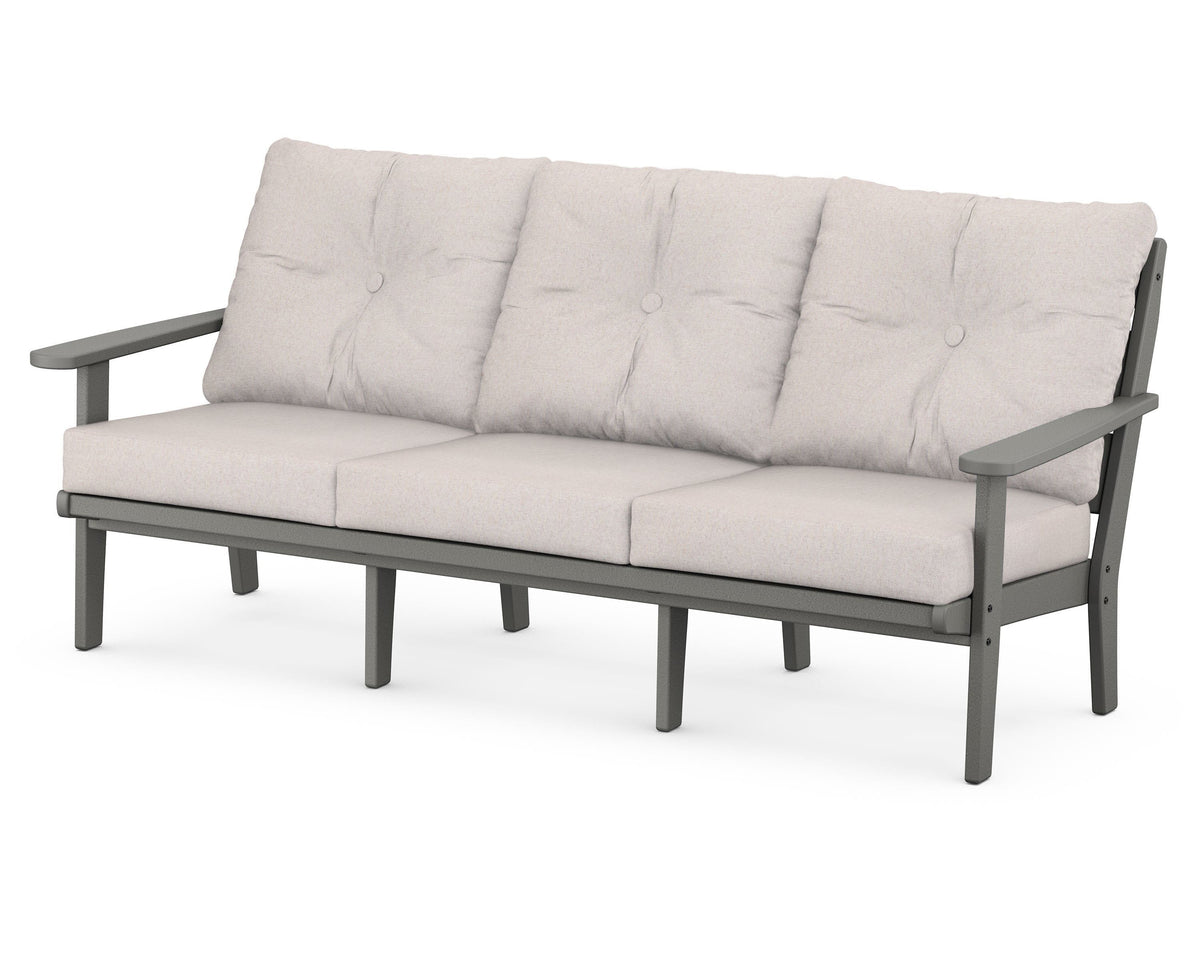 POLYWOOD Lakeside Deep Seating Sofa in Slate Grey