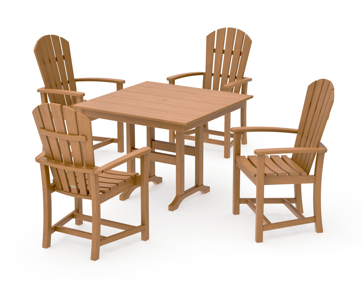 POLYWOOD Palm Coast 5-Piece Farmhouse Dining Set in Natural
