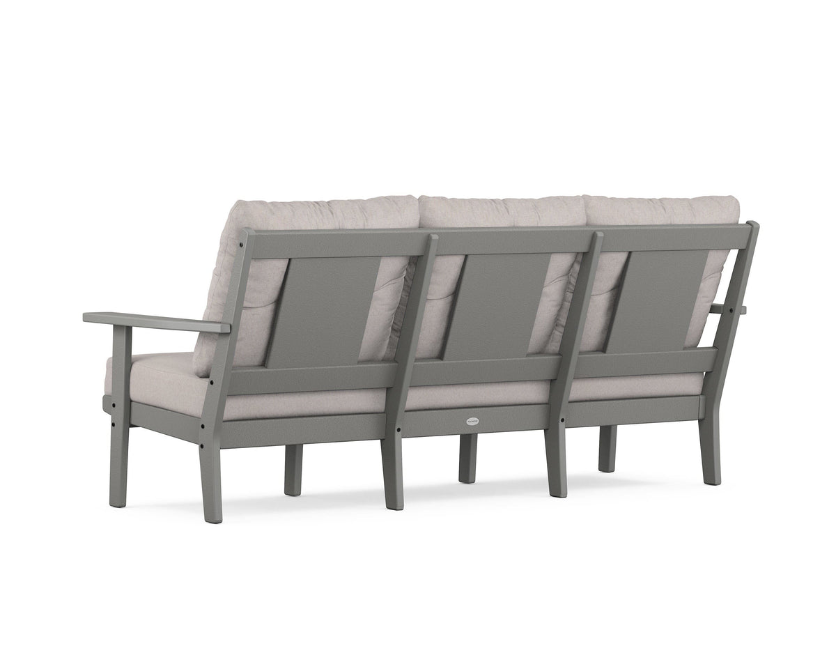 POLYWOOD Prairie Deep Seating Sofa in Slate Grey