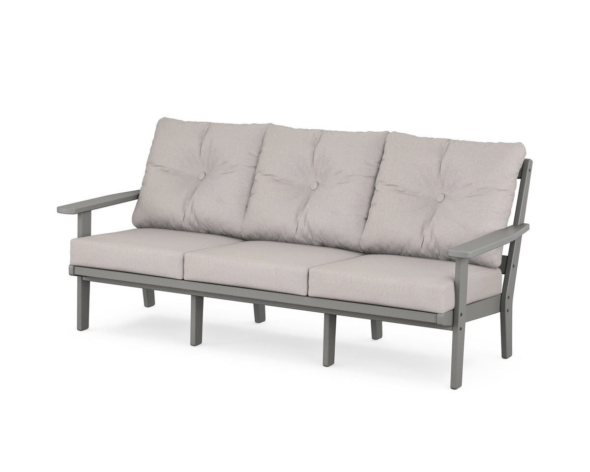 POLYWOOD Prairie Deep Seating Sofa in Slate Grey